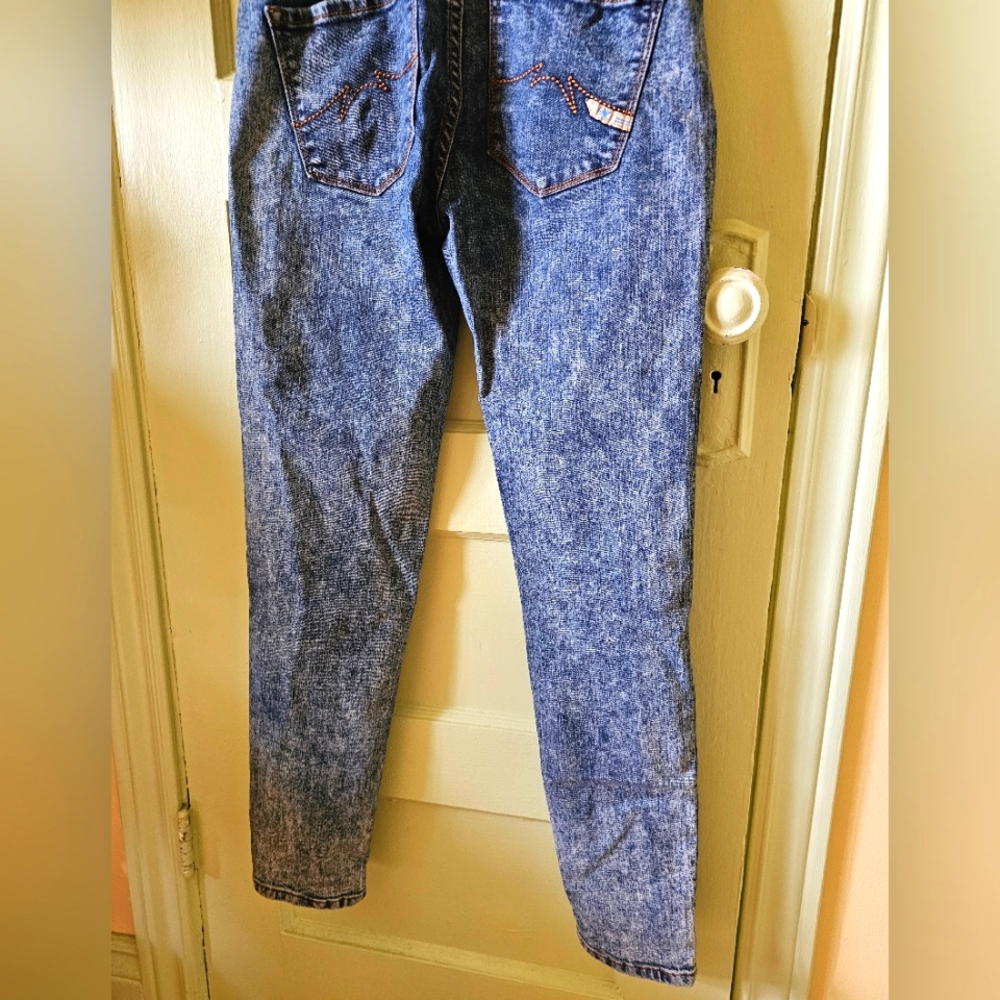 Parasuco acid wash overalls skinny fit blue vintage Y2K 90s - Picture 8 of 11